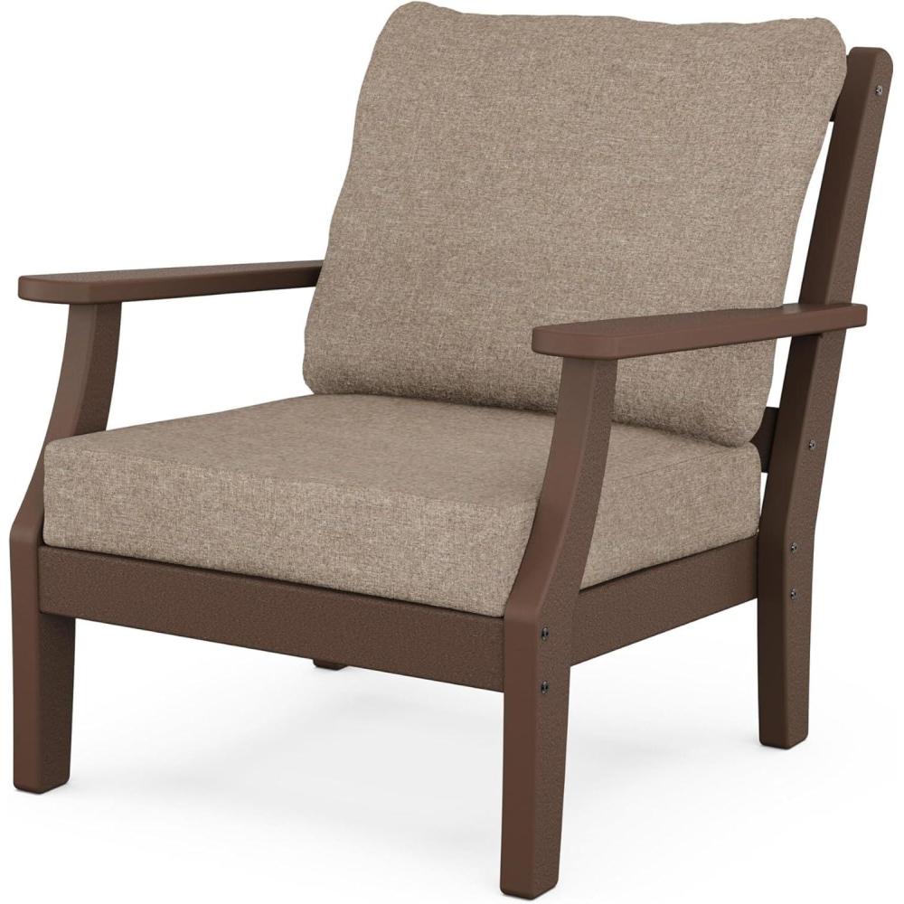 imageMartha Stewart by POLYWOOD Chinoiserie Outdoor Deep Seating Chair with Cushion Slate GreyNatural Linen Durable and Comfortable HDPE AllWeather Patio Furniture for Deck Backyard Made in The USAMahogany Spiced Burlap