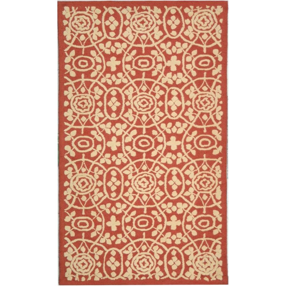 imageMartha Stewart x SAFAVIEH Area Rug Collection  79 x 99 Aloe Green HandHooked Cotton Ideal for Living Room Bedroom Dining Space MSR1214BTea Rose