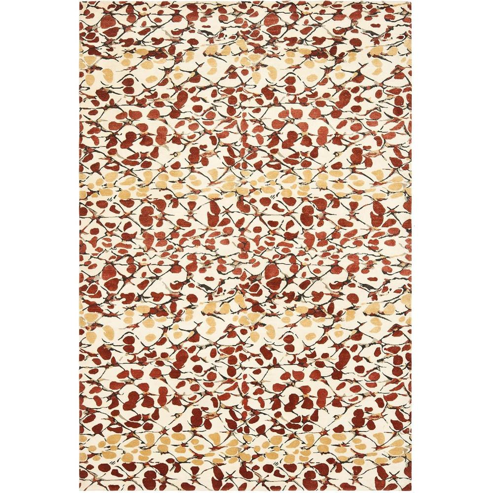 imageMartha Stewart x SAFAVIEH Area Rug Collection  8 x 10 Bard Red HandKnotted Silk amp Wool Ideal for Living Room Bedroom Office Dining Space MSR8641BBard Red