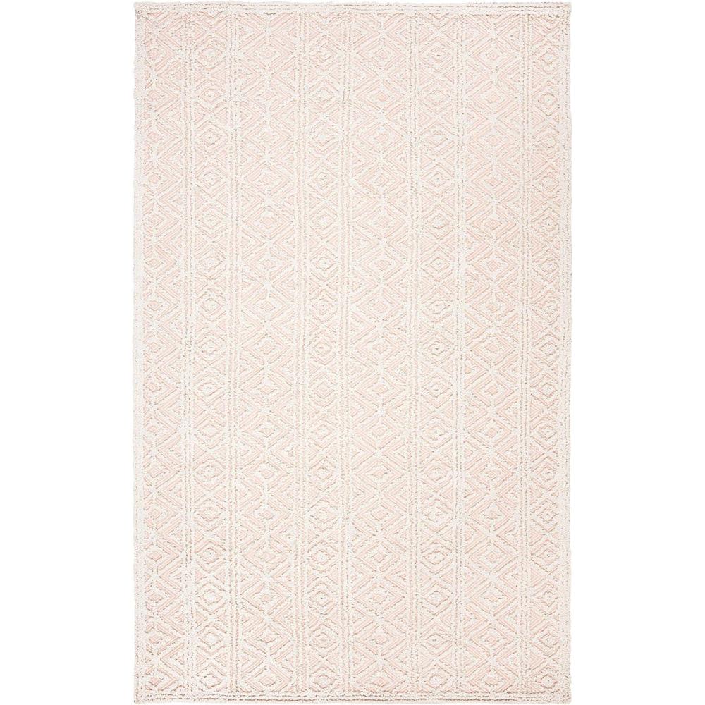 imageMartha Stewart x SAFAVIEH Area Rug Collection 8 x 10 Beige amp Pink Handmade Wool Ideal for Living Room Bedroom Office Dining Space MSR3514B