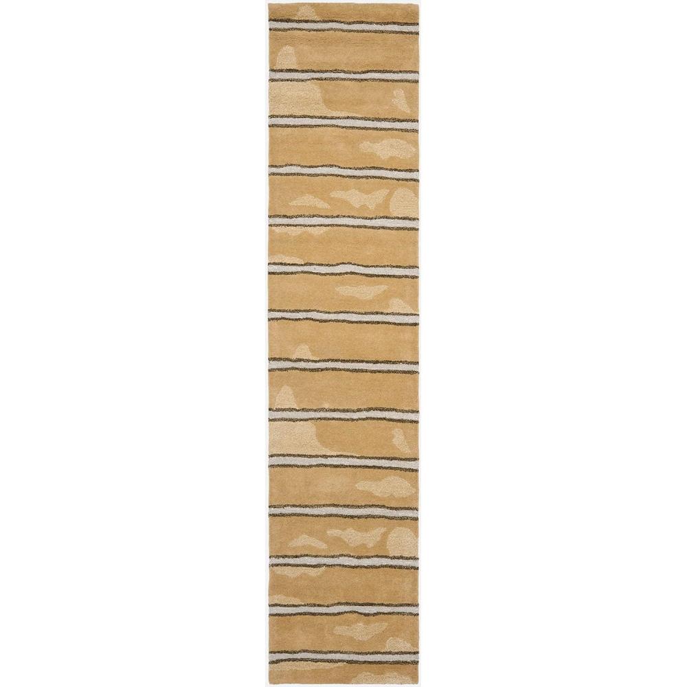imageMartha Stewart x SAFAVIEH Area Rug Collection 8 x 10 Buckwheat Flour Beige Handmade Wool amp Viscose Ideal for Living Room Bedroom Office Dining Space MSR3617AToffee Gold