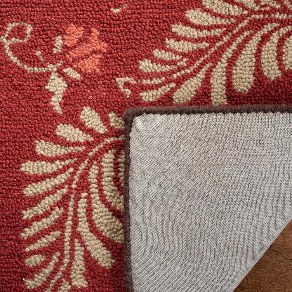 imageMartha Stewart x SAFAVIEH Area Rug Collection 8 x 10 Plumage Blue Handmade Wool Ideal for Living Room Bedroom Office Dining Space MSR3753ASaffron Red