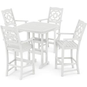 Martha Stewart by POLYWOOD® Chinoiserie 5-Piece Bar Set in Black(COLOR_NAME)