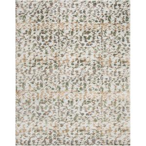 Martha Stewart x SAFAVIEH Area Rug Collection – 8′ x 10′, Bard Red, Hand-Knotted Silk & Wool, Ideal for Living Room, Bedroom, Office, Dining Space (MSR8641B)(House Slate Blu)