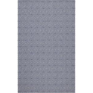Martha Stewart x SAFAVIEH Area Rug Collection – 8′ x 10′, Blue & Grey, Flat Weave Cotton, Ideal for Living Room, Bedroom, Office, Dining Space (MSR401M)