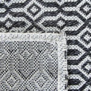 Martha Stewart x SAFAVIEH Area Rug Collection – 8′ x 10′, Charcoal & Grey, Cotton, Ideal for Living Room, Bedroom, Office, Dining Space (MSR411H)