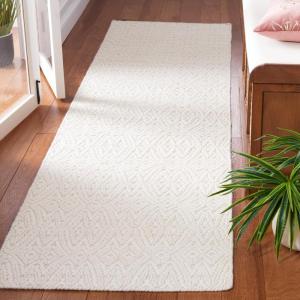 Martha Stewart x SAFAVIEH Area Rug Collection – 8′ x 10′, Ivory, Handmade Wool, Ideal for Living Room, Bedroom, Office, Dining Space (MSR9602A)(Ivory)