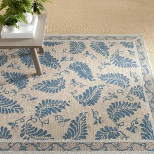 Martha Stewart x SAFAVIEH Area Rug Collection – 8′ x 10′, Plumage Blue, Handmade Wool, Ideal for Living Room, Bedroom, Office, Dining Space (MSR3753A)(Plumage Blue)