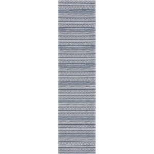 Martha Stewart x SAFAVIEH Area Rug Collection – 8′ x 10′, Taupe & Beige, Cotton, Ideal for Living Room, Bedroom, Office, Dining Space (MSR412E)(Navy/Light Grey)
