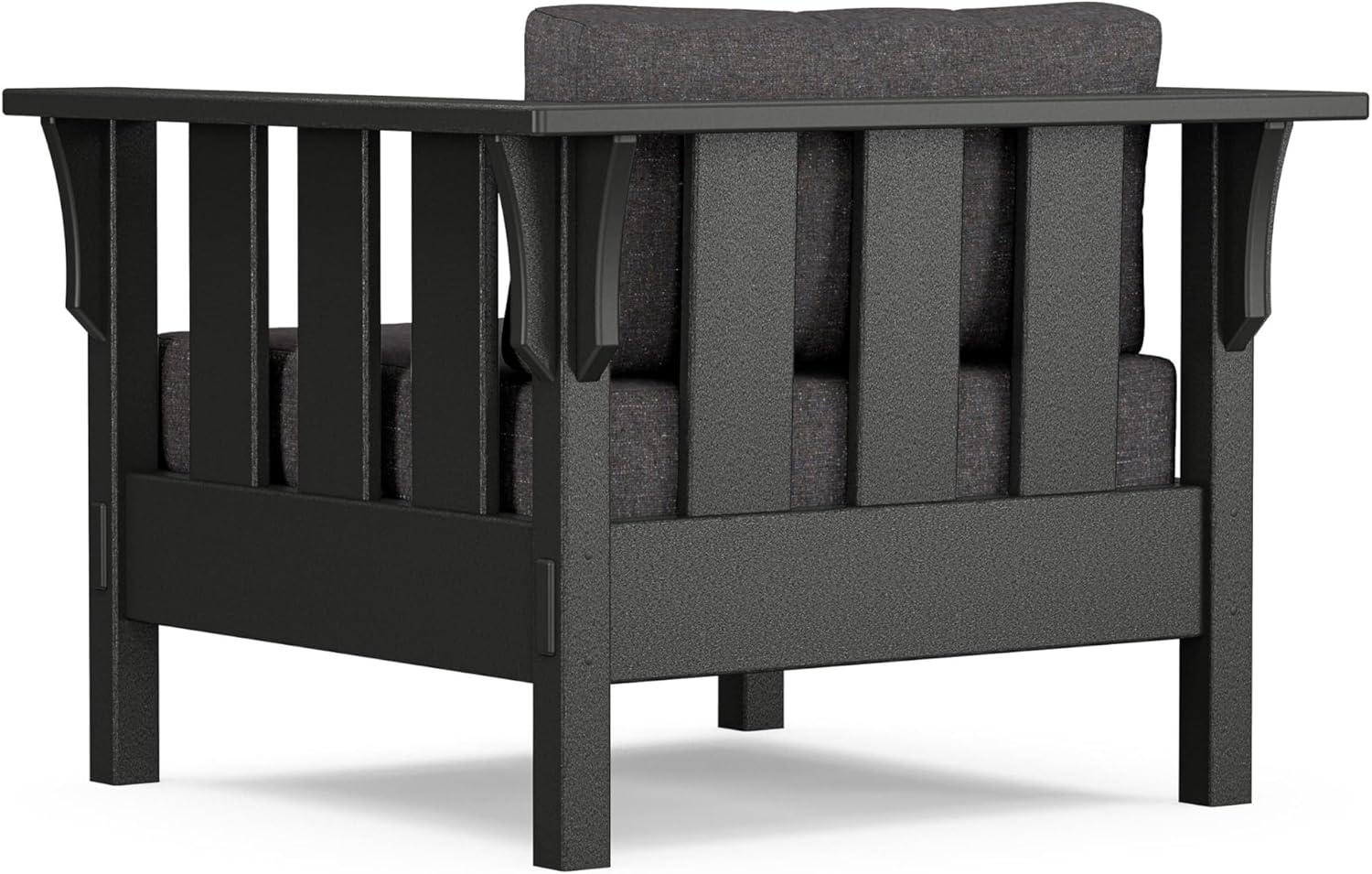 imageMartha Stewart by POLYWOOD Acadia 4Piece Deep Seating Set with Sofa in Black Sky BlueAsh Charcoal