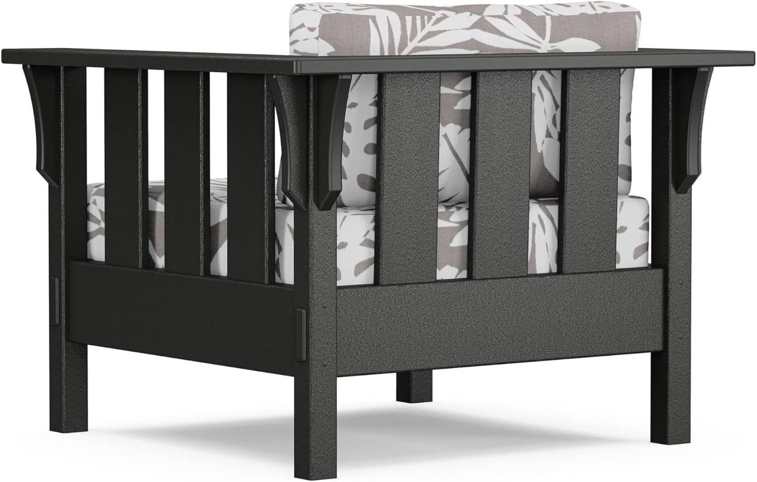 imageMartha Stewart by POLYWOOD Acadia 4Piece Deep Seating Set with Sofa in Black Sky BlueLeaf Grey Mist