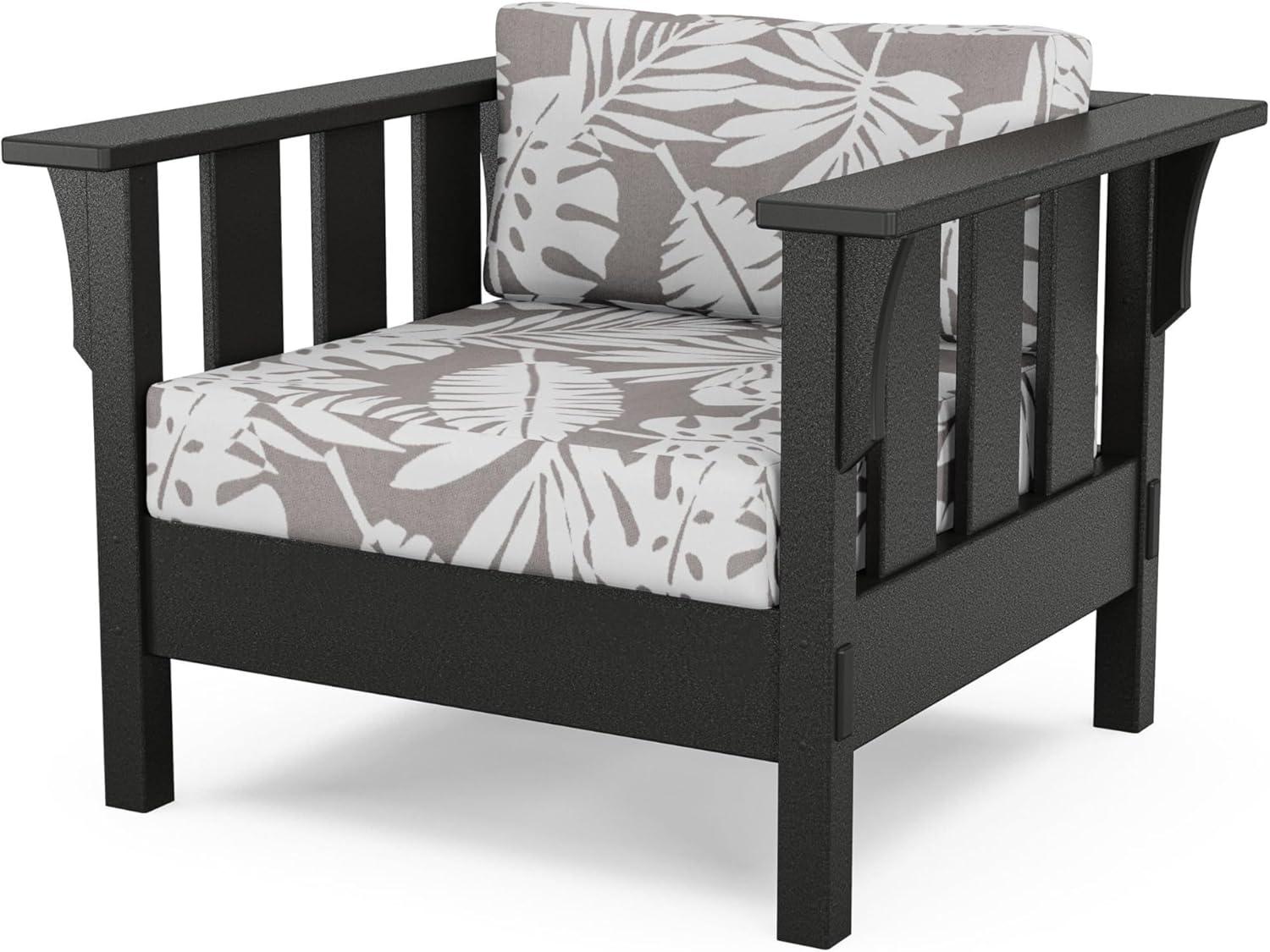 imageMartha Stewart by POLYWOOD Acadia 4Piece Deep Seating Set with Sofa in Black Sky BlueLeaf Grey Mist