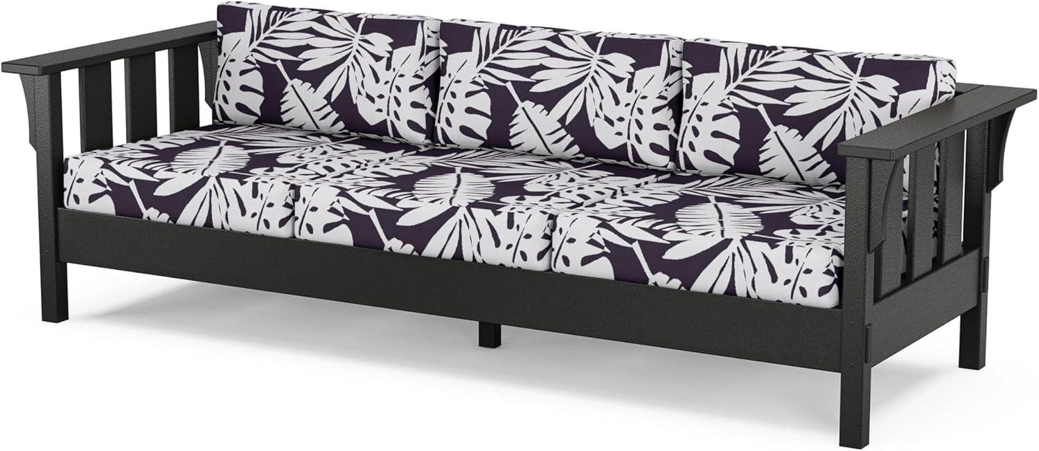 imageMartha Stewart by POLYWOOD Acadia 4Piece Deep Seating Set with Sofa in Black Sky BlueLeaf Navy