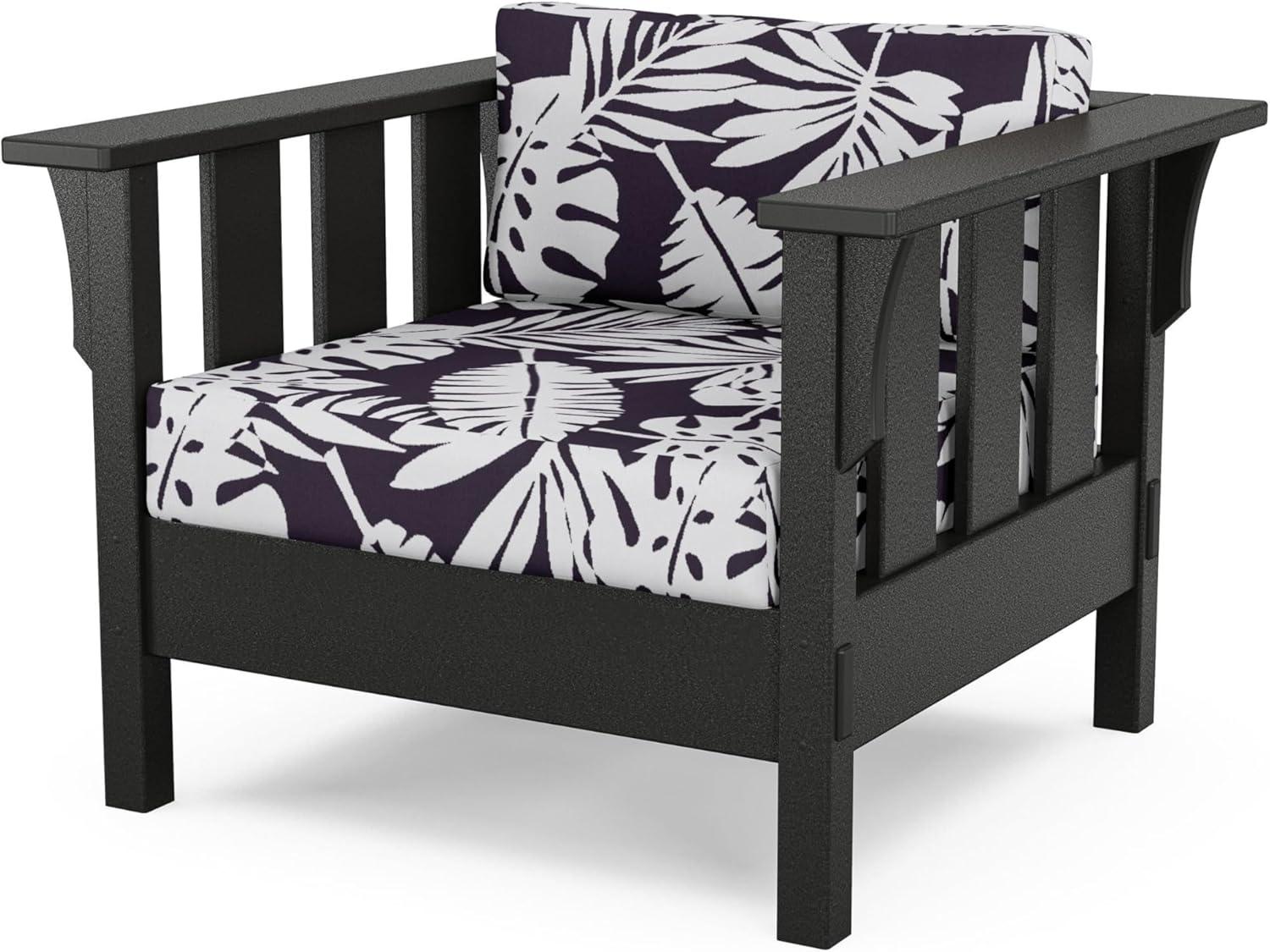 imageMartha Stewart by POLYWOOD Acadia 4Piece Deep Seating Set with Sofa in Black Sky BlueLeaf Navy