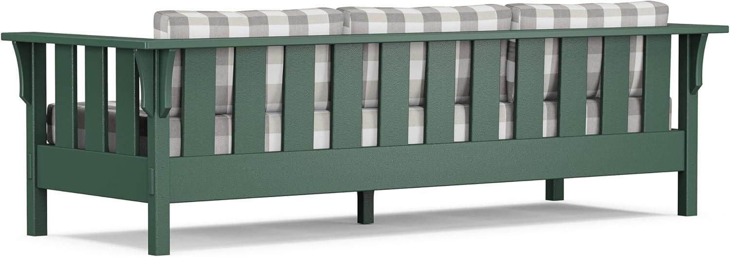 imageMartha Stewart by POLYWOOD Acadia 4Piece Deep Seating Set with Sofa in Green Buffalo Plaid Grey MistBuffalo Plaid Grey Mist