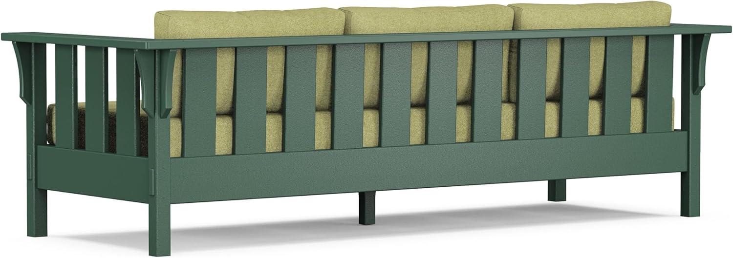 imageMartha Stewart by POLYWOOD Acadia 4Piece Deep Seating Set with Sofa in Green Buffalo Plaid Grey MistChartreuse Boucle
