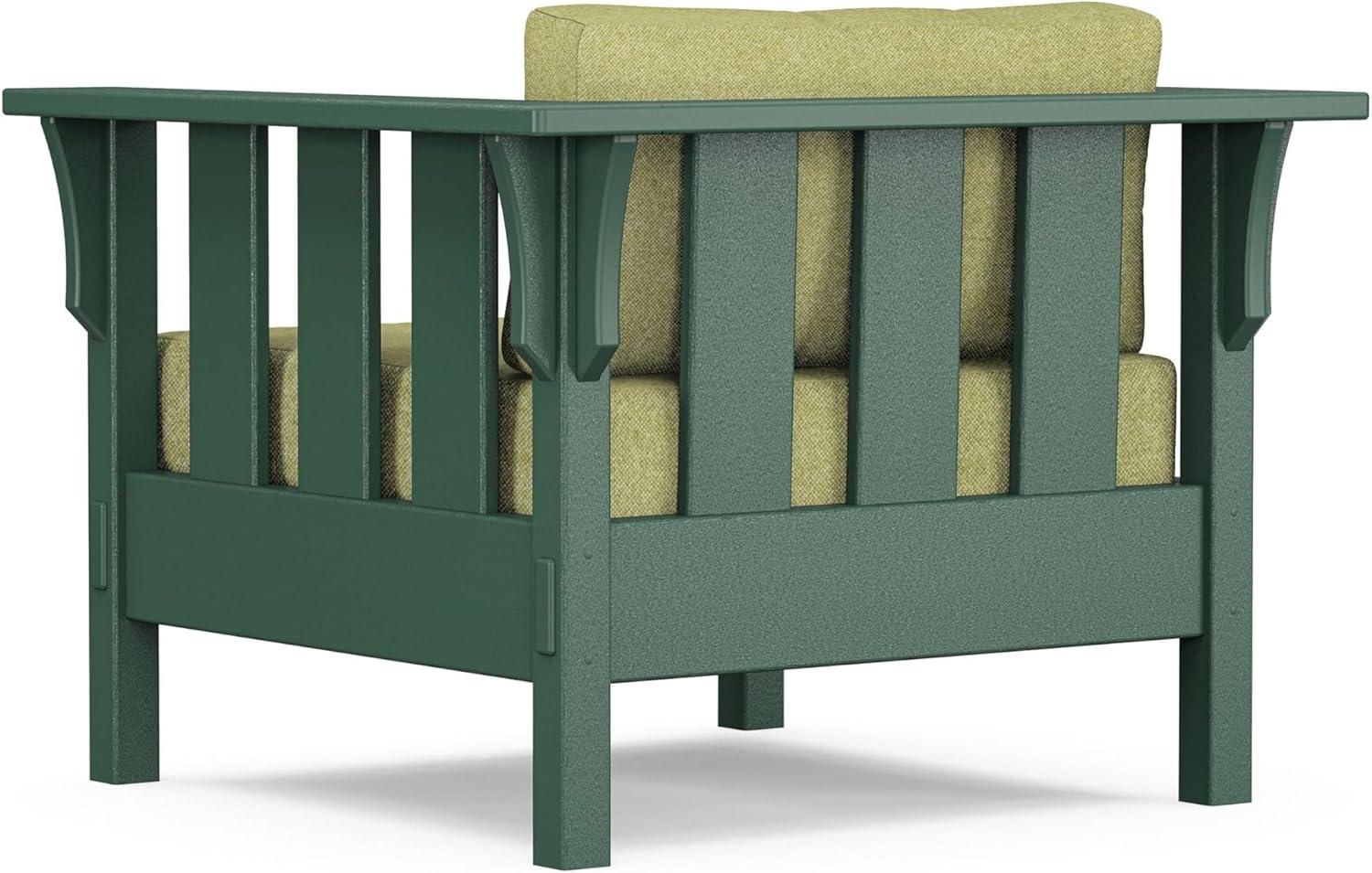 imageMartha Stewart by POLYWOOD Acadia 4Piece Deep Seating Set with Sofa in Green Buffalo Plaid Grey MistChartreuse Boucle