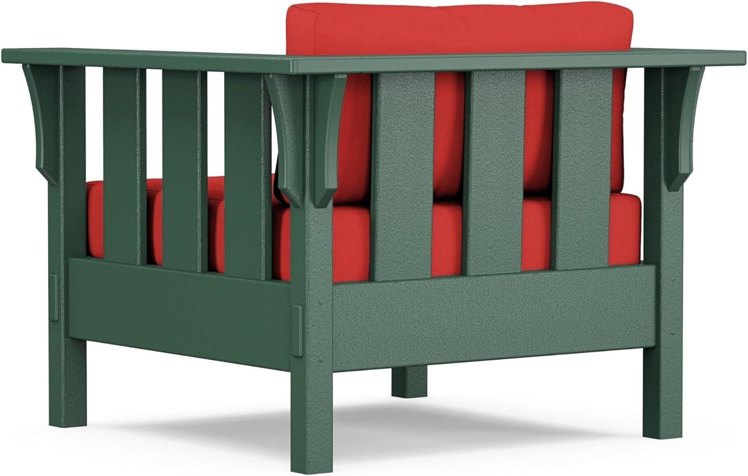 imageMartha Stewart by POLYWOOD Acadia 4Piece Deep Seating Set with Sofa in Green Buffalo Plaid Grey MistCrimson Linen