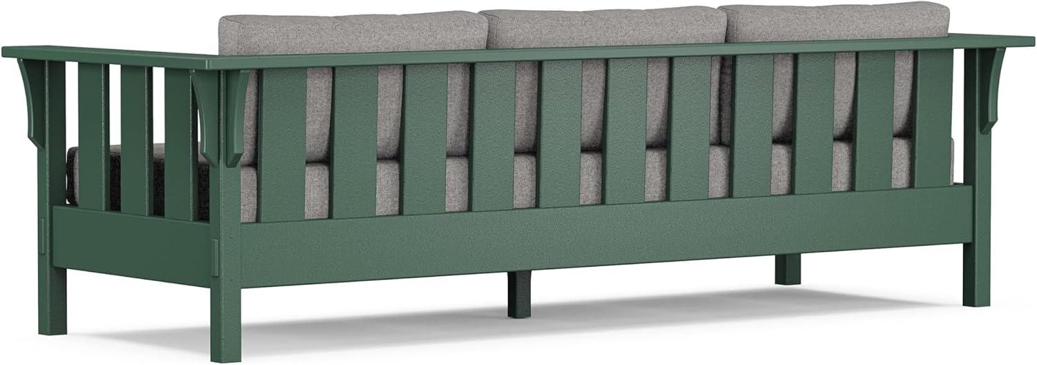 imageMartha Stewart by POLYWOOD Acadia 4Piece Deep Seating Set with Sofa in Green Buffalo Plaid Grey MistGrey Mist