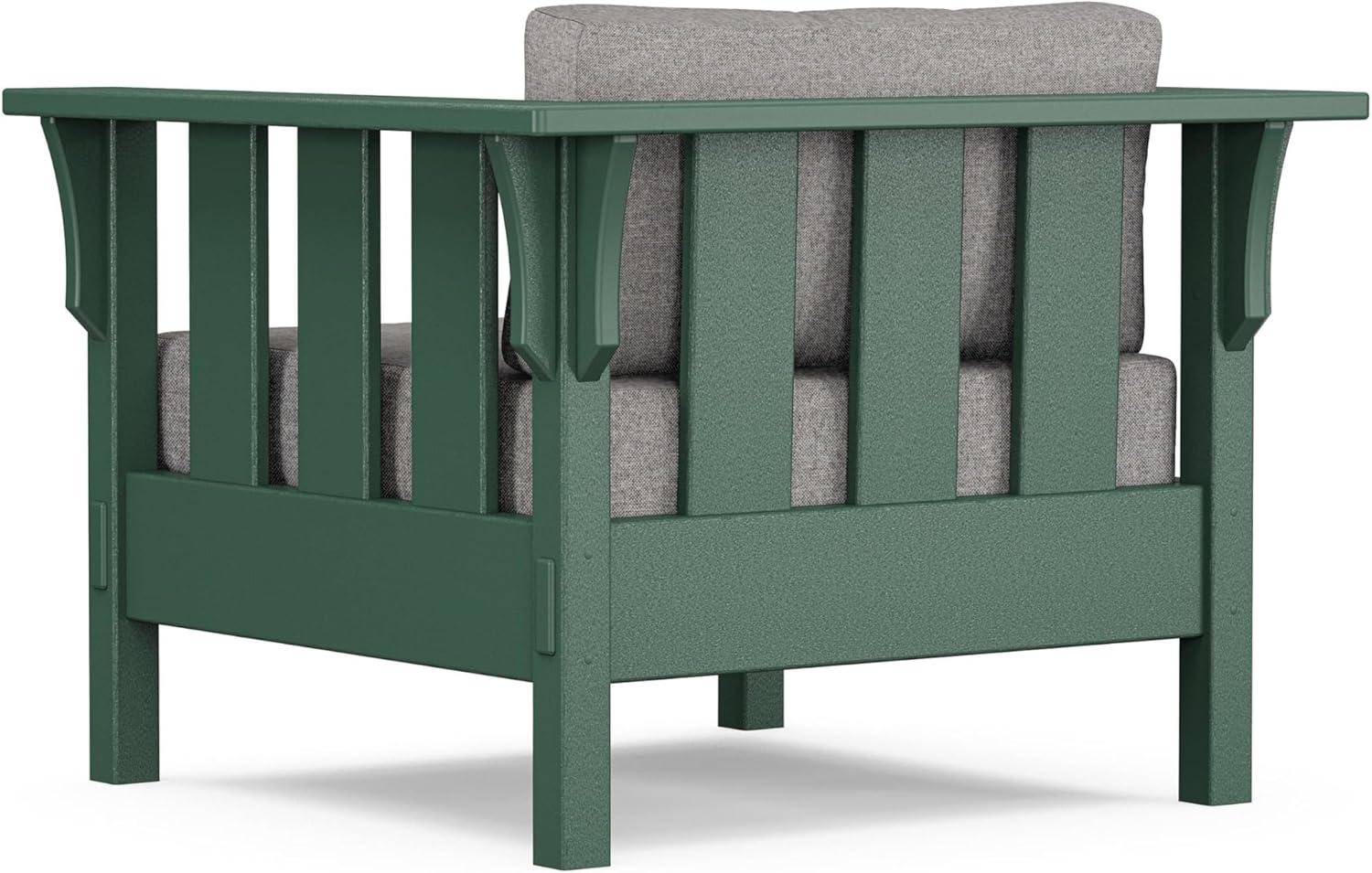 imageMartha Stewart by POLYWOOD Acadia 4Piece Deep Seating Set with Sofa in Green Buffalo Plaid Grey MistGrey Mist