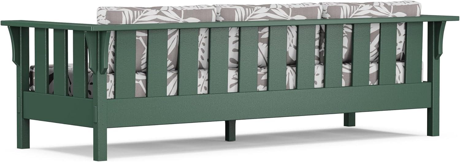 imageMartha Stewart by POLYWOOD Acadia 4Piece Deep Seating Set with Sofa in Green Buffalo Plaid Grey MistLeaf Grey Mist