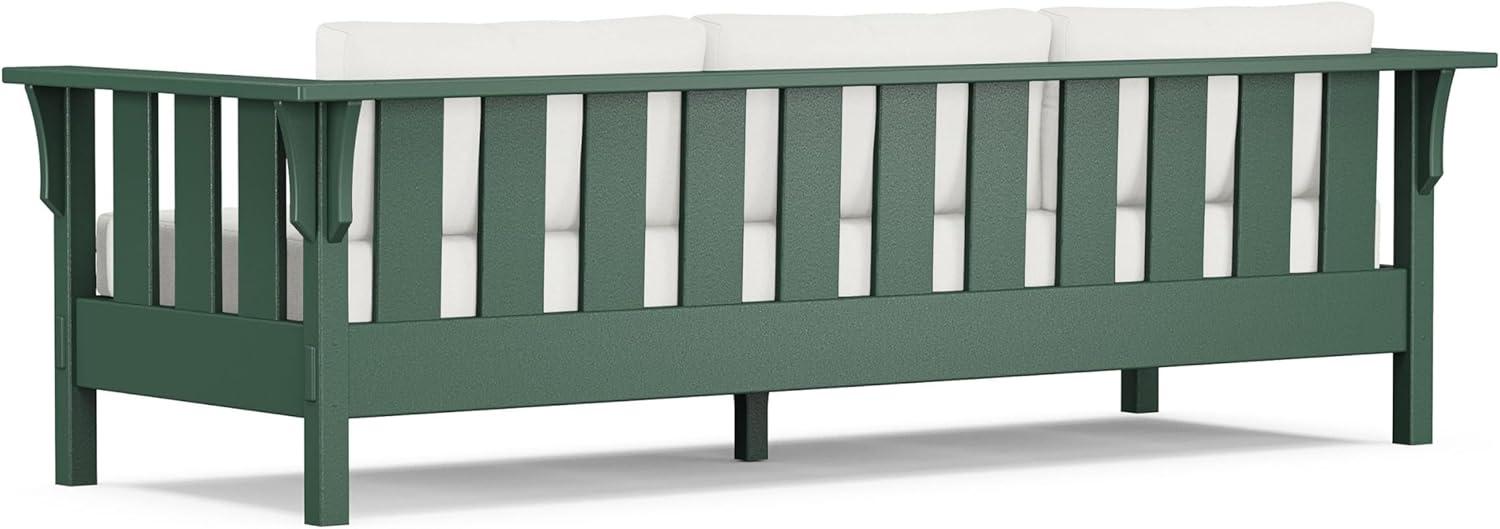 imageMartha Stewart by POLYWOOD Acadia 4Piece Deep Seating Set with Sofa in Green Buffalo Plaid Grey MistNatural Linen