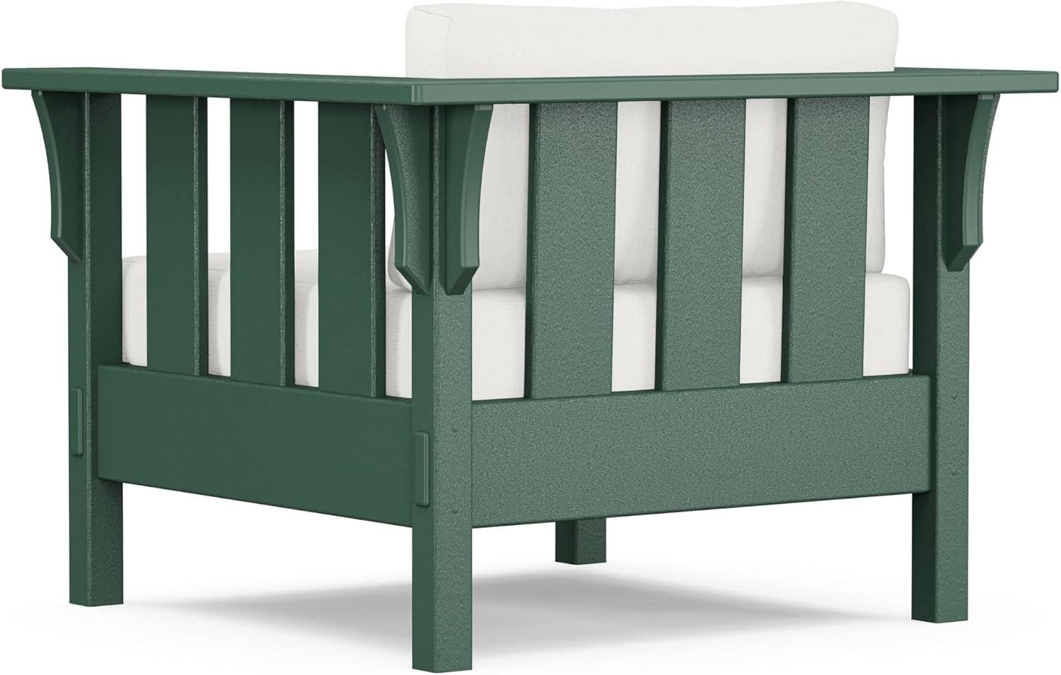imageMartha Stewart by POLYWOOD Acadia 4Piece Deep Seating Set with Sofa in Green Buffalo Plaid Grey MistNatural Linen