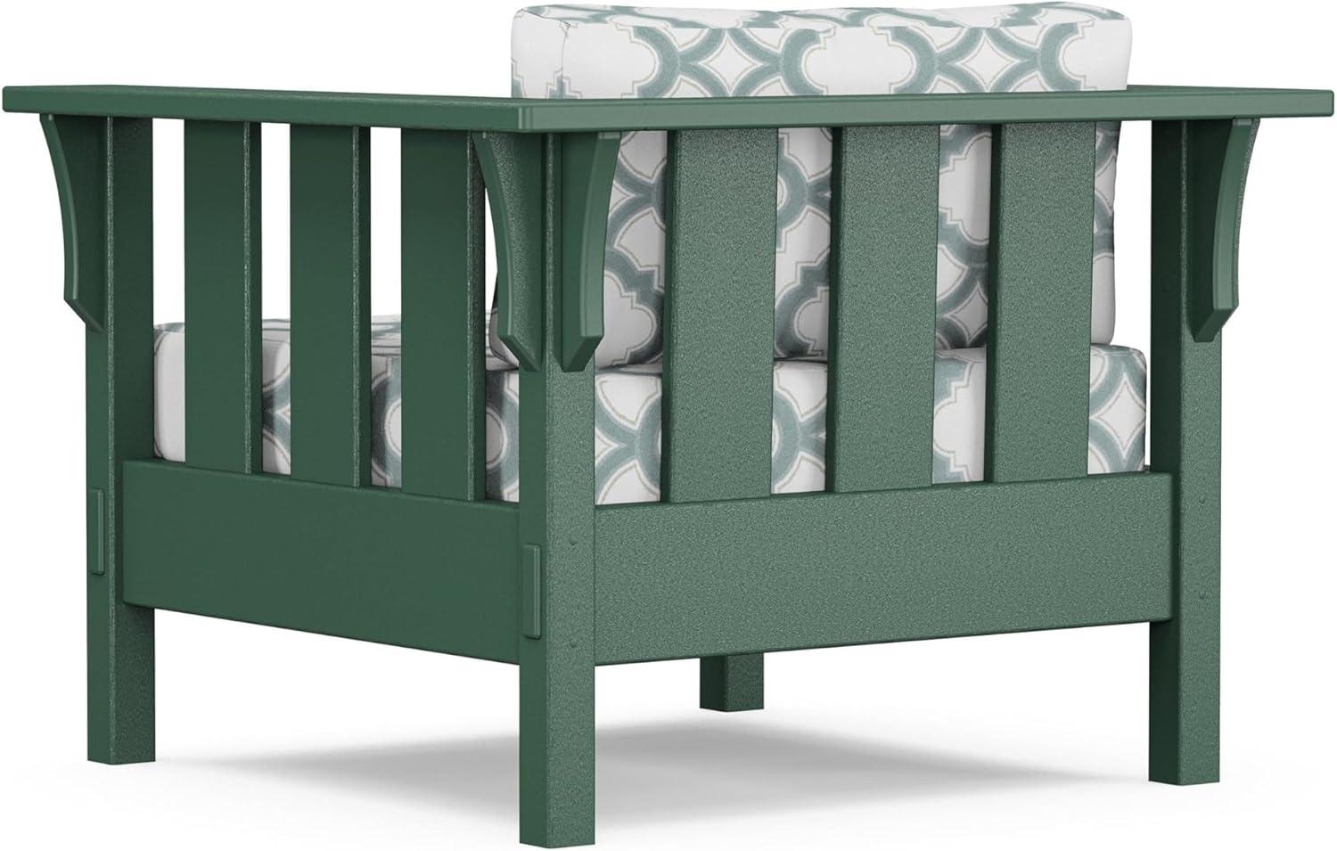 imageMartha Stewart by POLYWOOD Acadia 4Piece Deep Seating Set with Sofa in Green Buffalo Plaid Grey MistTrellis Glacier Spa