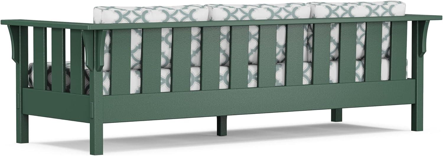 imageMartha Stewart by POLYWOOD Acadia 4Piece Deep Seating Set with Sofa in Green Buffalo Plaid Grey MistTrellis Glacier Spa