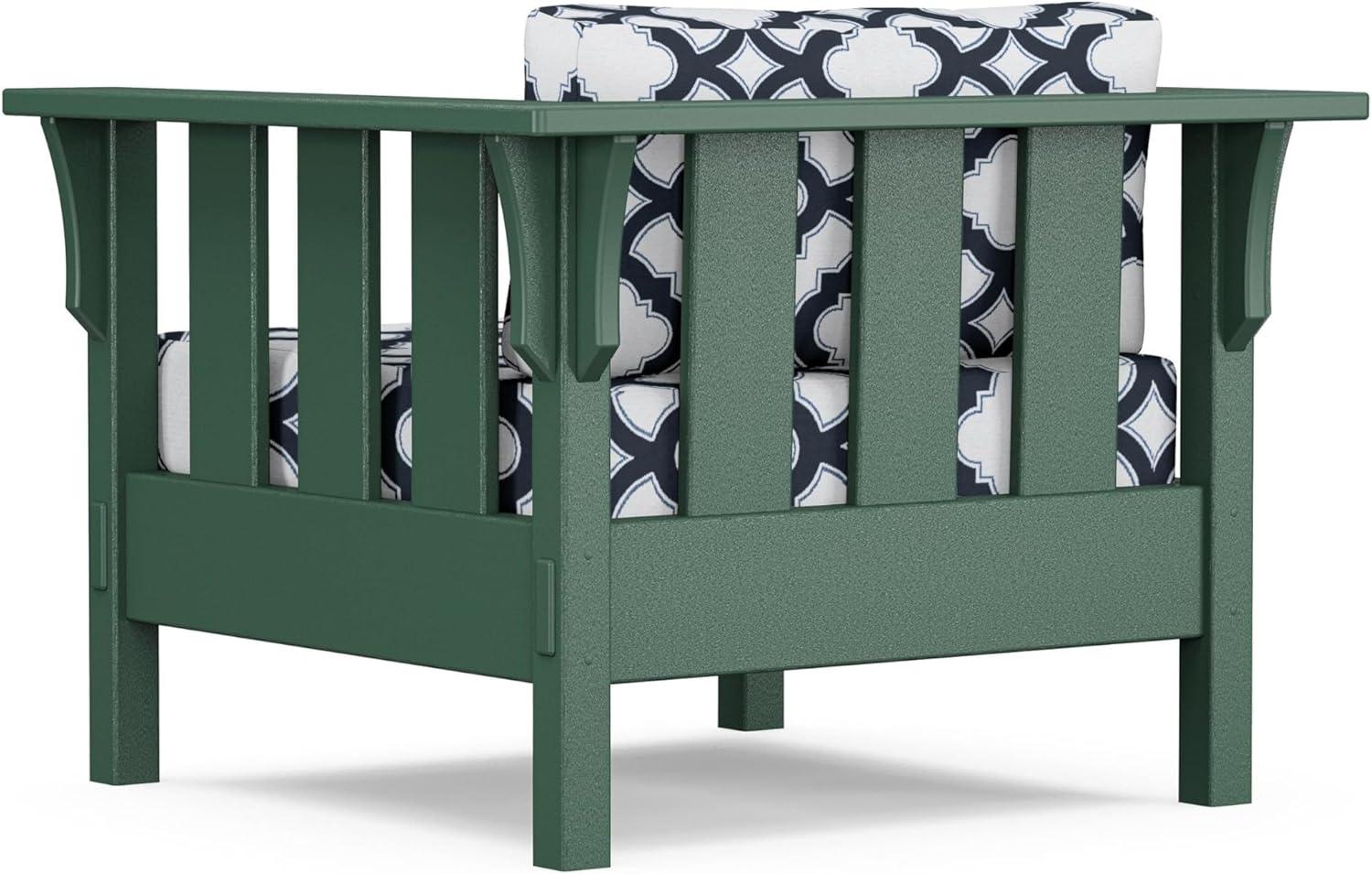 imageMartha Stewart by POLYWOOD Acadia 4Piece Deep Seating Set with Sofa in Green Buffalo Plaid Grey MistTrellis Marine Indigo