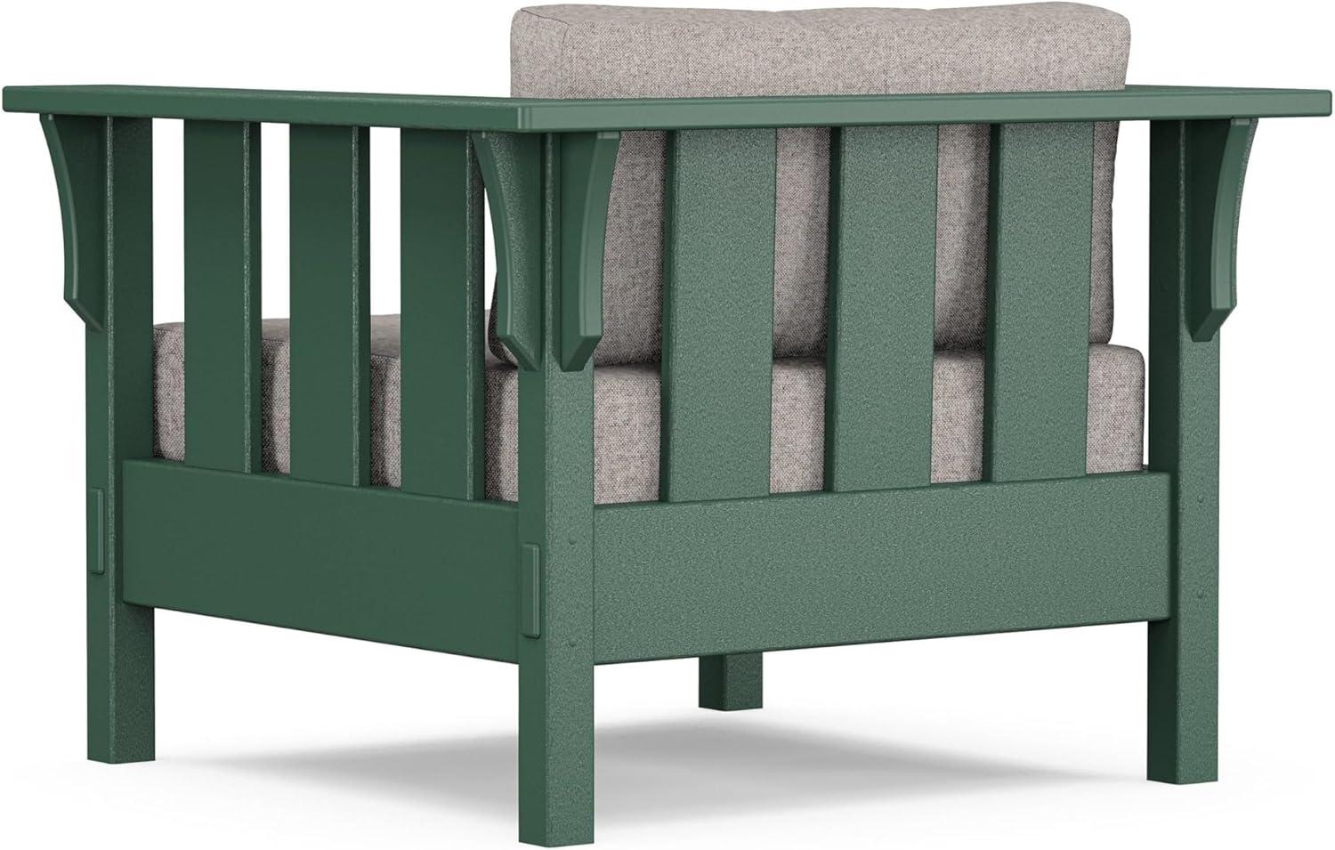 imageMartha Stewart by POLYWOOD Acadia 4Piece Deep Seating Set with Sofa in Green Buffalo Plaid Grey MistWeathered Tweed