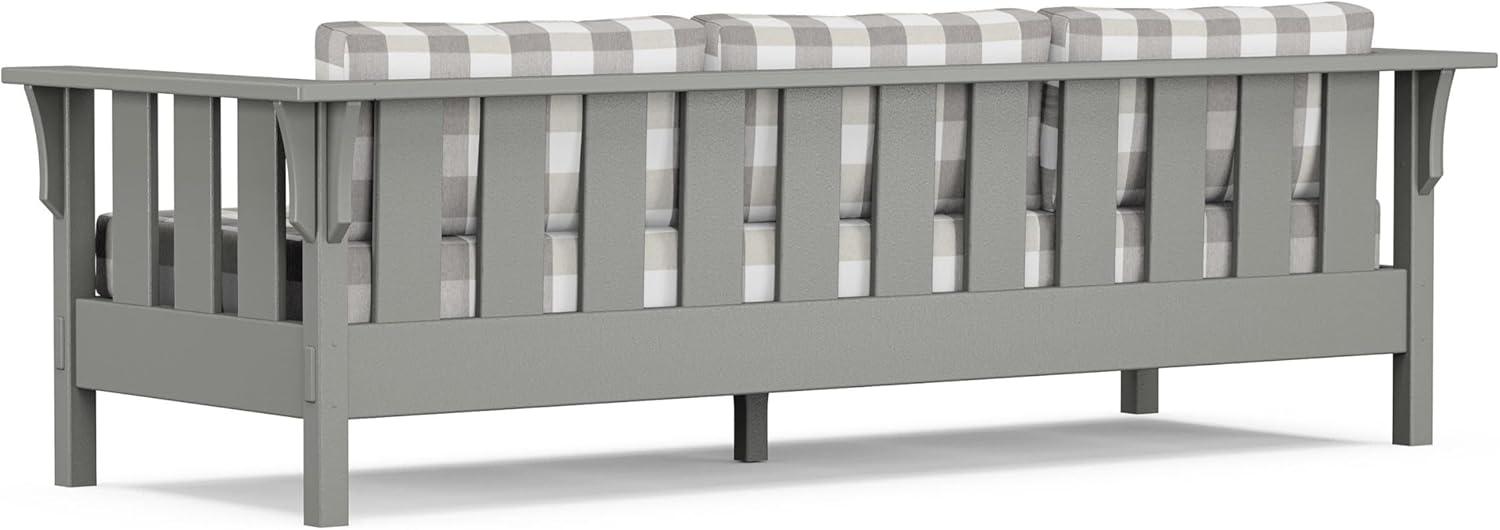 imageMartha Stewart by POLYWOOD Acadia 4Piece Deep Seating Set with Sofa in Slate Grey Ash CharcoalBuffalo Plaid Grey Mist