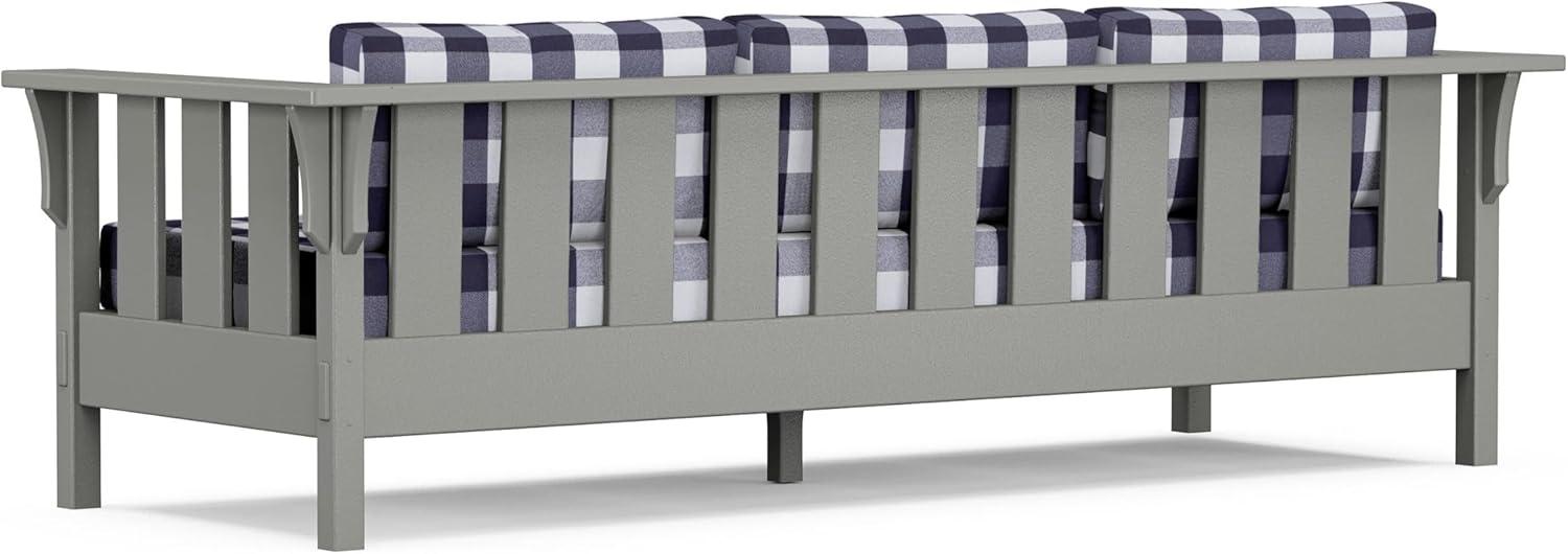 imageMartha Stewart by POLYWOOD Acadia 4Piece Deep Seating Set with Sofa in Slate Grey Ash CharcoalBuffalo Plaid Navy