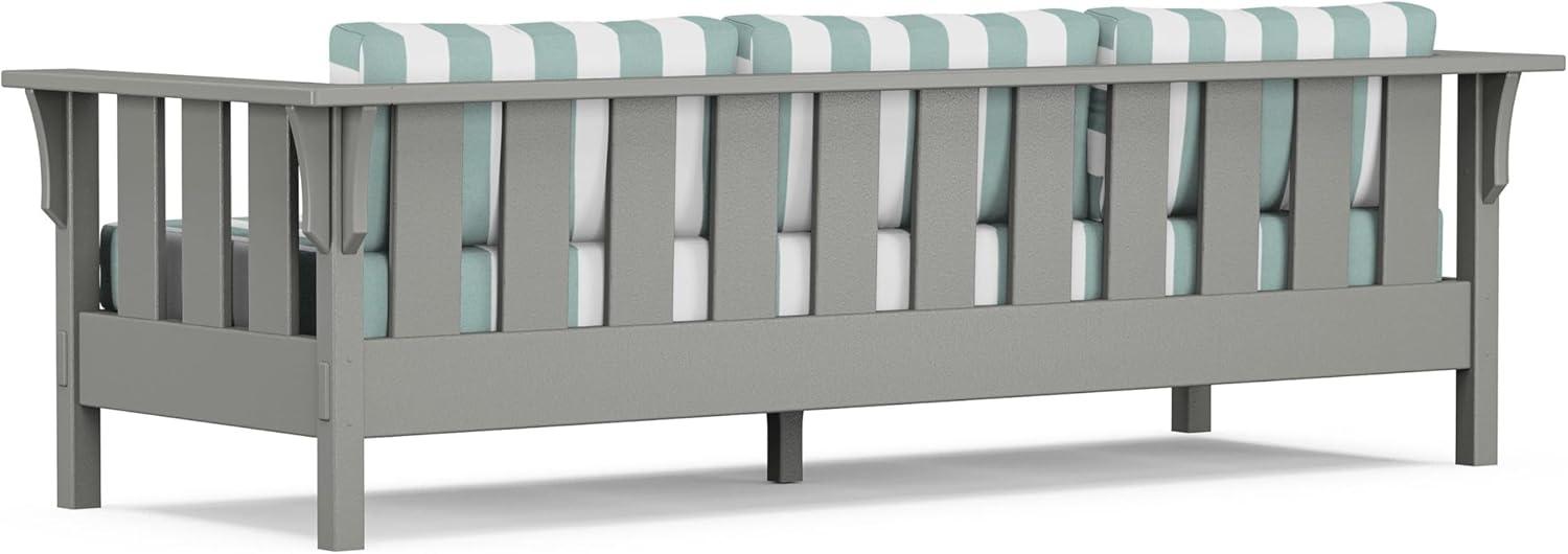imageMartha Stewart by POLYWOOD Acadia 4Piece Deep Seating Set with Sofa in Slate Grey Ash CharcoalCabana Stripe Glacier Spa