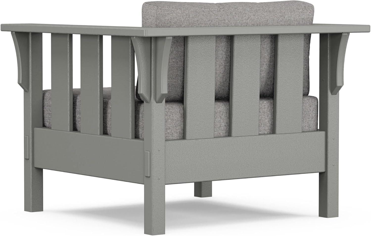 imageMartha Stewart by POLYWOOD Acadia 4Piece Deep Seating Set with Sofa in Slate Grey Ash CharcoalGrey Mist