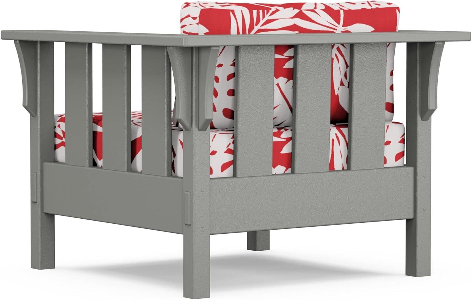 imageMartha Stewart by POLYWOOD Acadia 4Piece Deep Seating Set with Sofa in Slate Grey Ash CharcoalLeaf Crimson