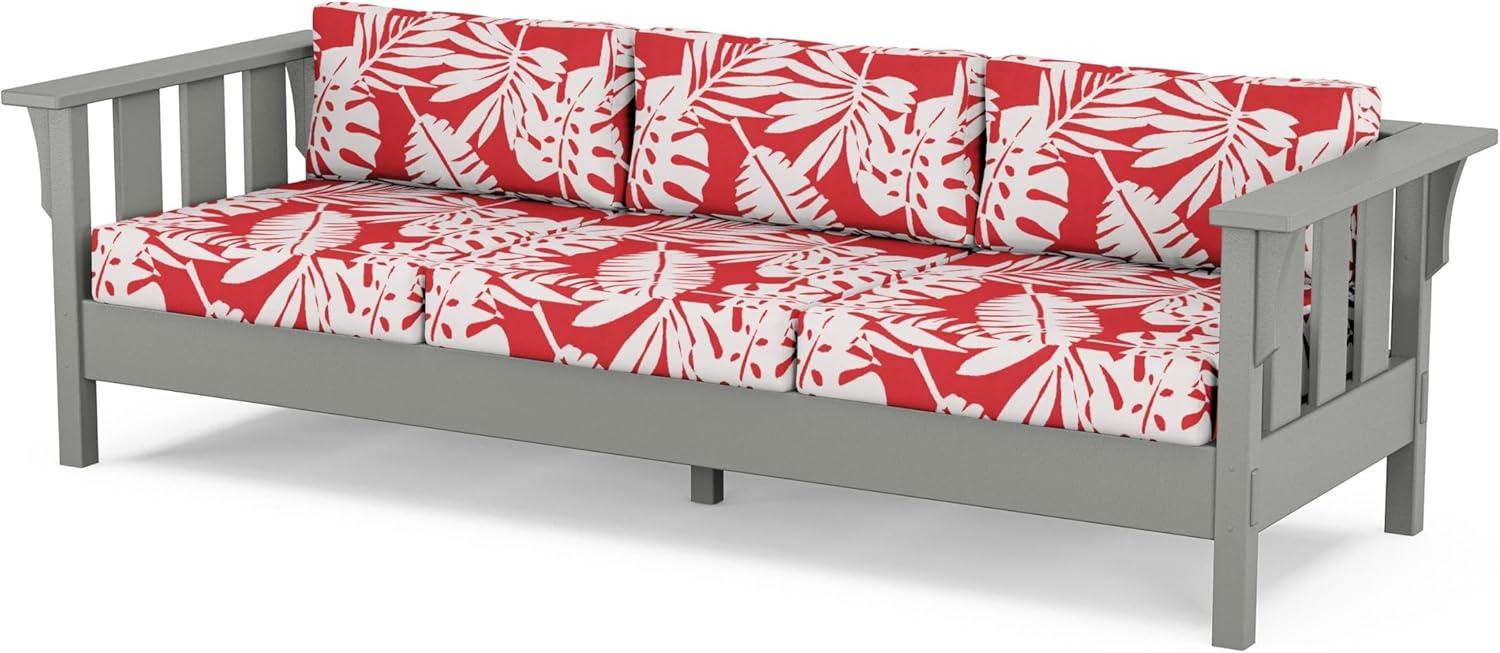 imageMartha Stewart by POLYWOOD Acadia 4Piece Deep Seating Set with Sofa in Slate Grey Ash CharcoalLeaf Crimson