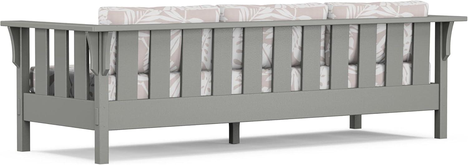 imageMartha Stewart by POLYWOOD Acadia 4Piece Deep Seating Set with Sofa in Slate Grey Ash CharcoalLeaf Dune Burlap