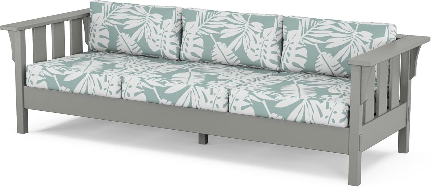 imageMartha Stewart by POLYWOOD Acadia 4Piece Deep Seating Set with Sofa in Slate Grey Ash CharcoalLeaf Glacier Spa