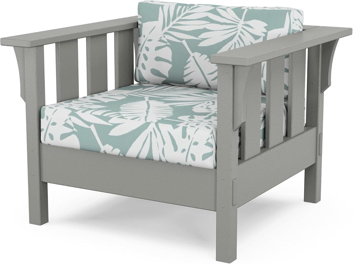 imageMartha Stewart by POLYWOOD Acadia 4Piece Deep Seating Set with Sofa in Slate Grey Ash CharcoalLeaf Glacier Spa