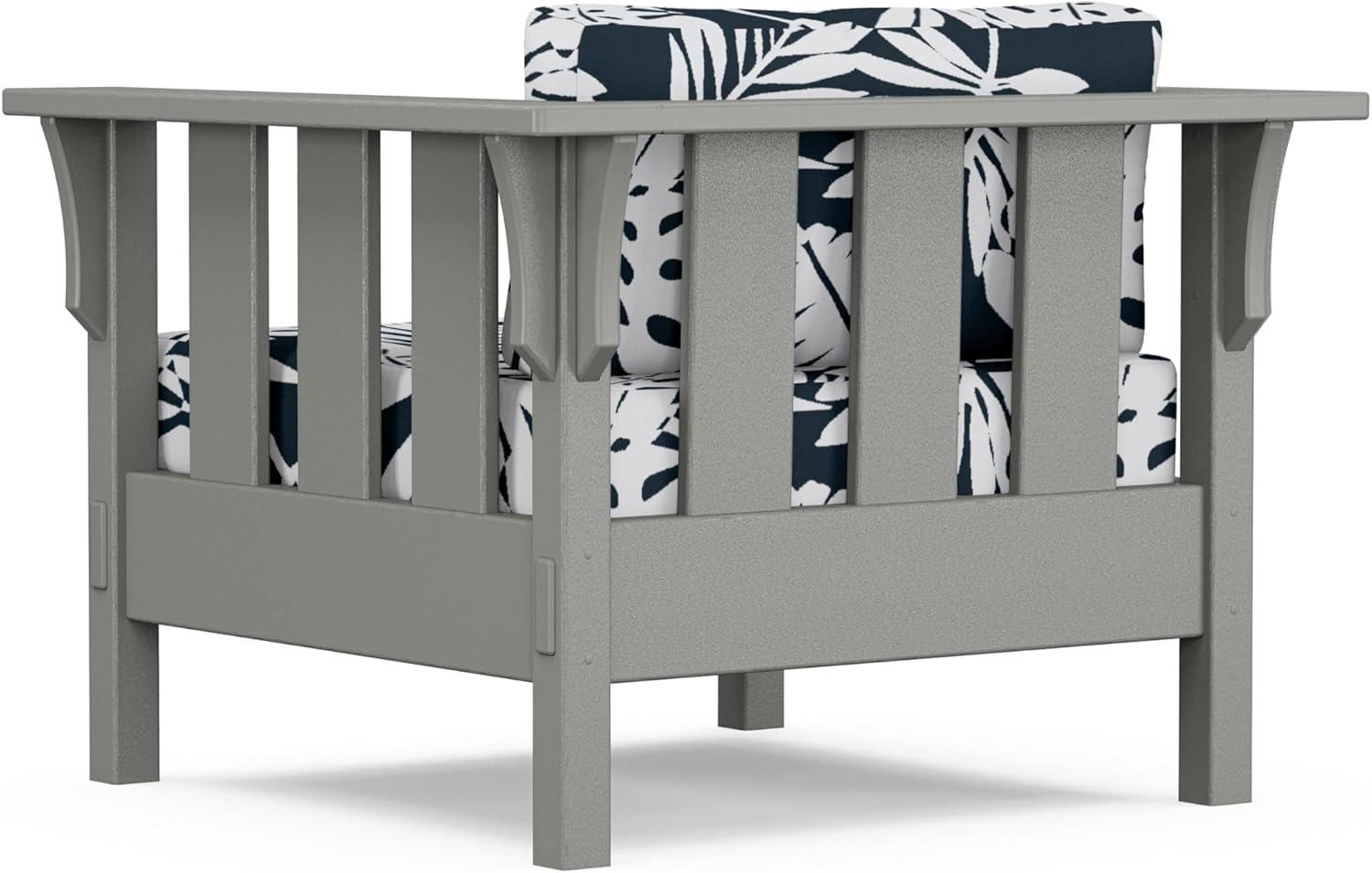 imageMartha Stewart by POLYWOOD Acadia 4Piece Deep Seating Set with Sofa in Slate Grey Ash CharcoalLeaf Marine Indigo