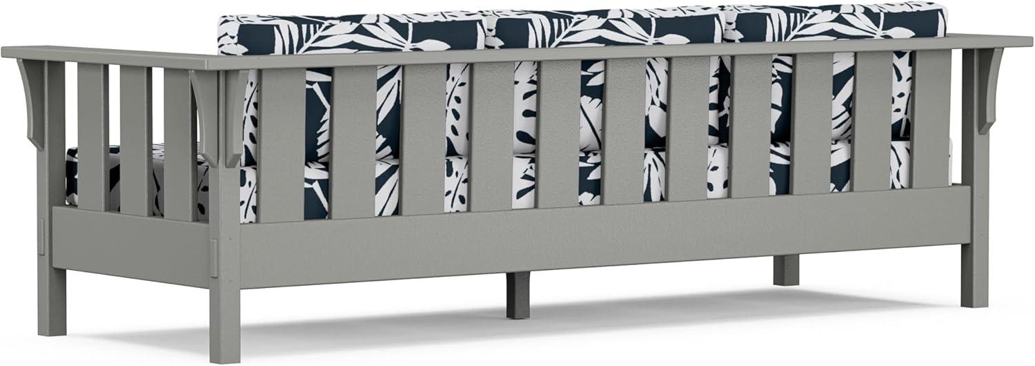 imageMartha Stewart by POLYWOOD Acadia 4Piece Deep Seating Set with Sofa in Slate Grey Ash CharcoalLeaf Marine Indigo