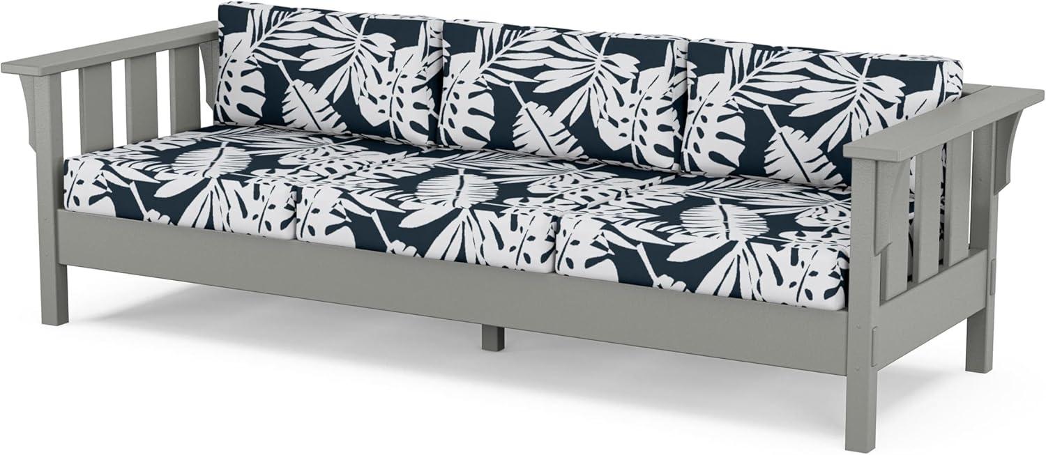 imageMartha Stewart by POLYWOOD Acadia 4Piece Deep Seating Set with Sofa in Slate Grey Ash CharcoalLeaf Marine Indigo