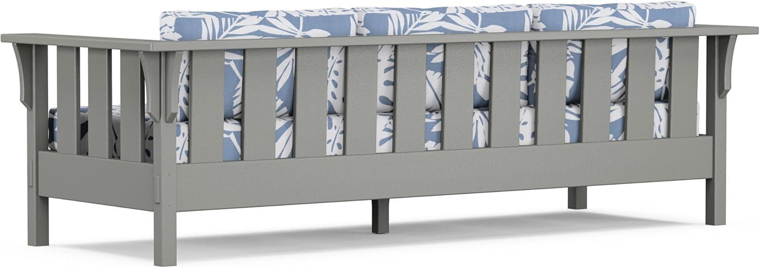 imageMartha Stewart by POLYWOOD Acadia 4Piece Deep Seating Set with Sofa in Slate Grey Ash CharcoalLeaf Sky Blue