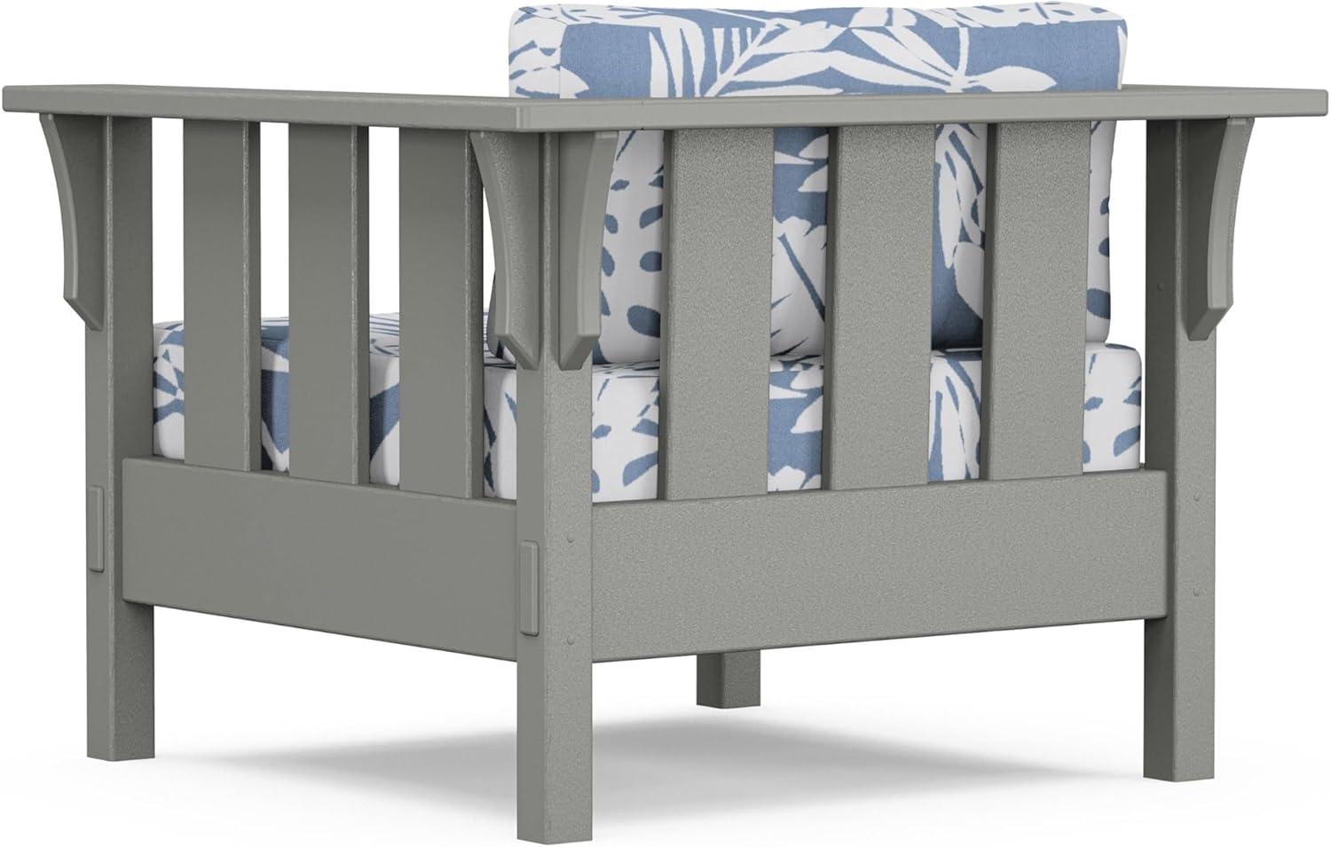 imageMartha Stewart by POLYWOOD Acadia 4Piece Deep Seating Set with Sofa in Slate Grey Ash CharcoalLeaf Sky Blue