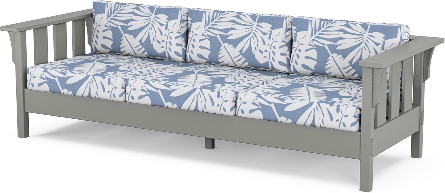 imageMartha Stewart by POLYWOOD Acadia 4Piece Deep Seating Set with Sofa in Slate Grey Ash CharcoalLeaf Sky Blue