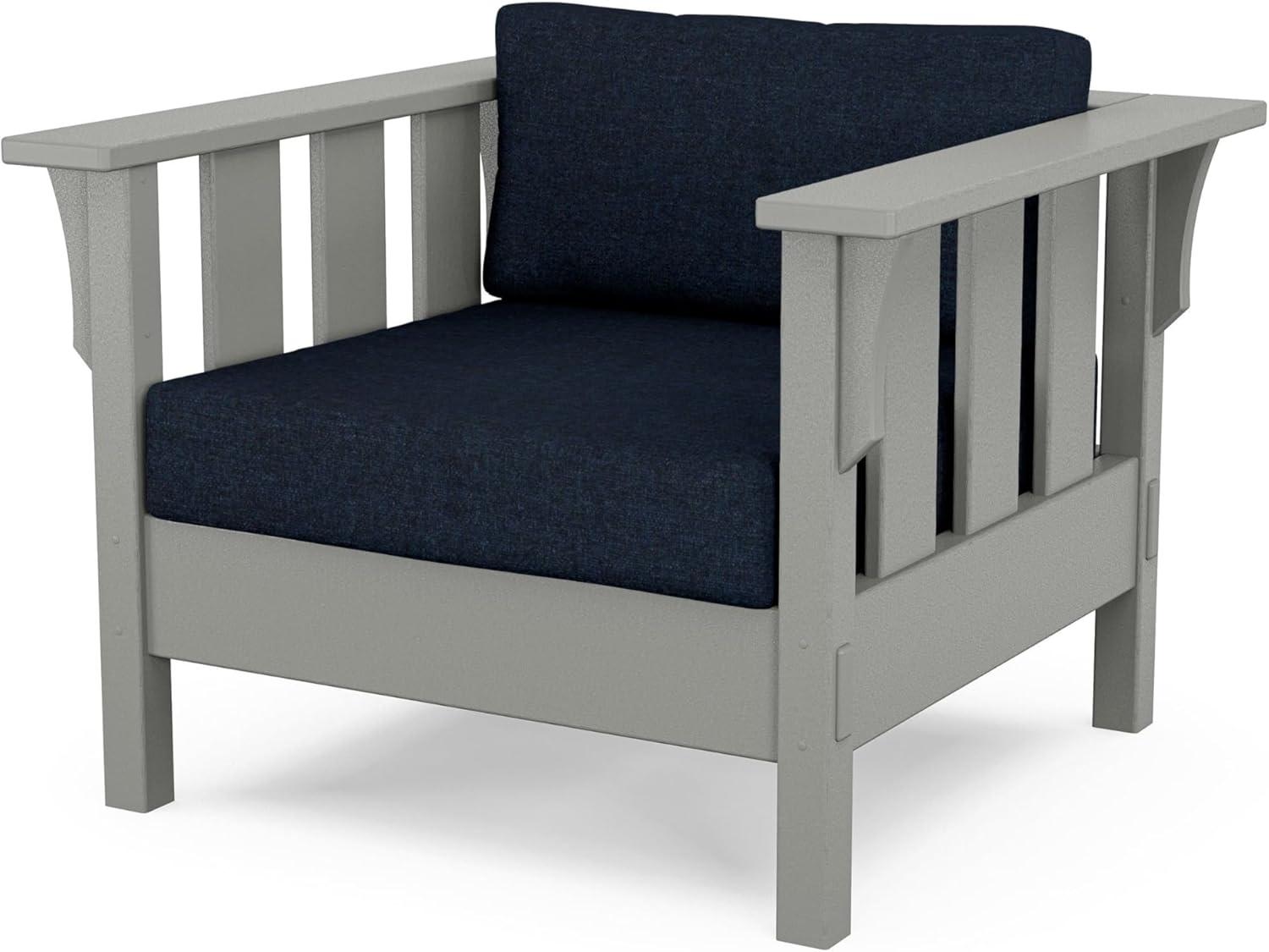 imageMartha Stewart by POLYWOOD Acadia 4Piece Deep Seating Set with Sofa in Slate Grey Ash CharcoalMarine Indigo