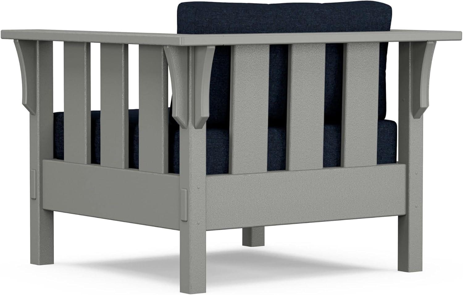 imageMartha Stewart by POLYWOOD Acadia 4Piece Deep Seating Set with Sofa in Slate Grey Ash CharcoalMarine Indigo
