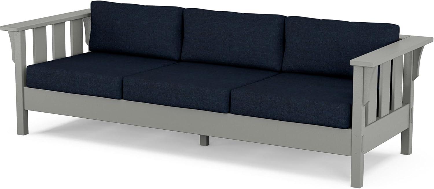 imageMartha Stewart by POLYWOOD Acadia 4Piece Deep Seating Set with Sofa in Slate Grey Ash CharcoalMarine Indigo
