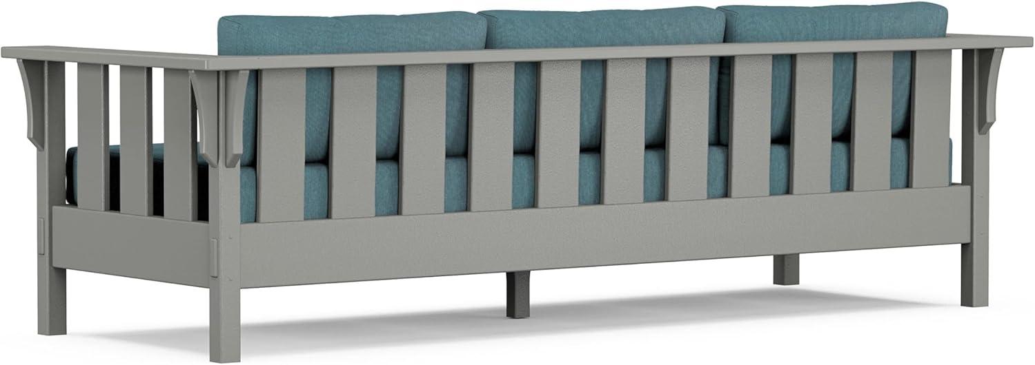 imageMartha Stewart by POLYWOOD Acadia 4Piece Deep Seating Set with Sofa in Slate Grey Ash CharcoalOcean Teal